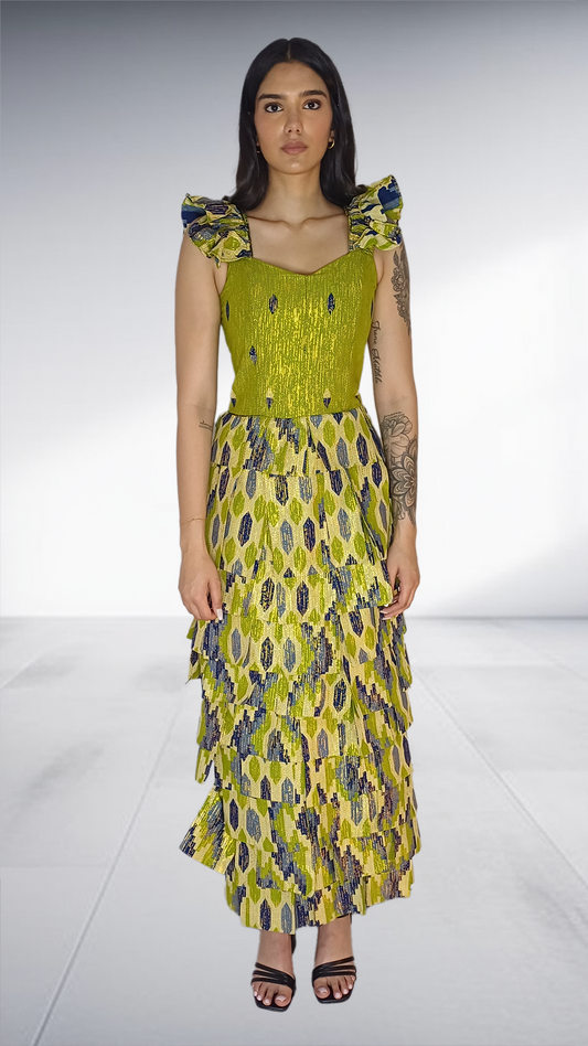 Yellow Tiered Maxi Dress