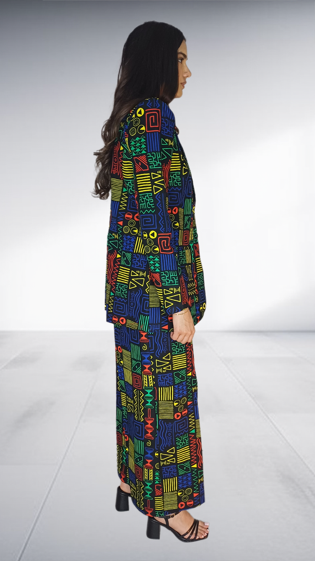 African Print Blazer Suit