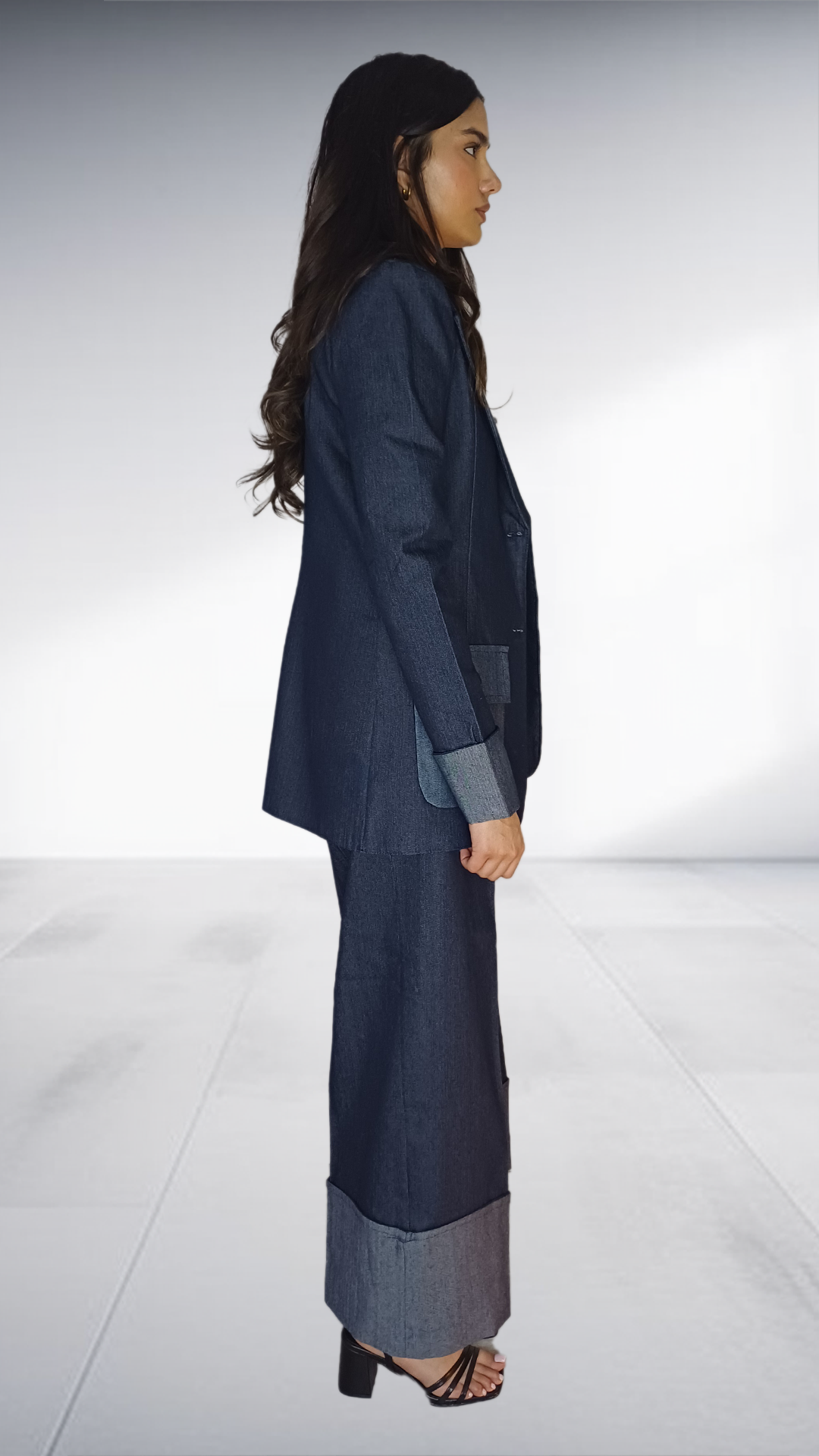 Denim Two-Tone Suit