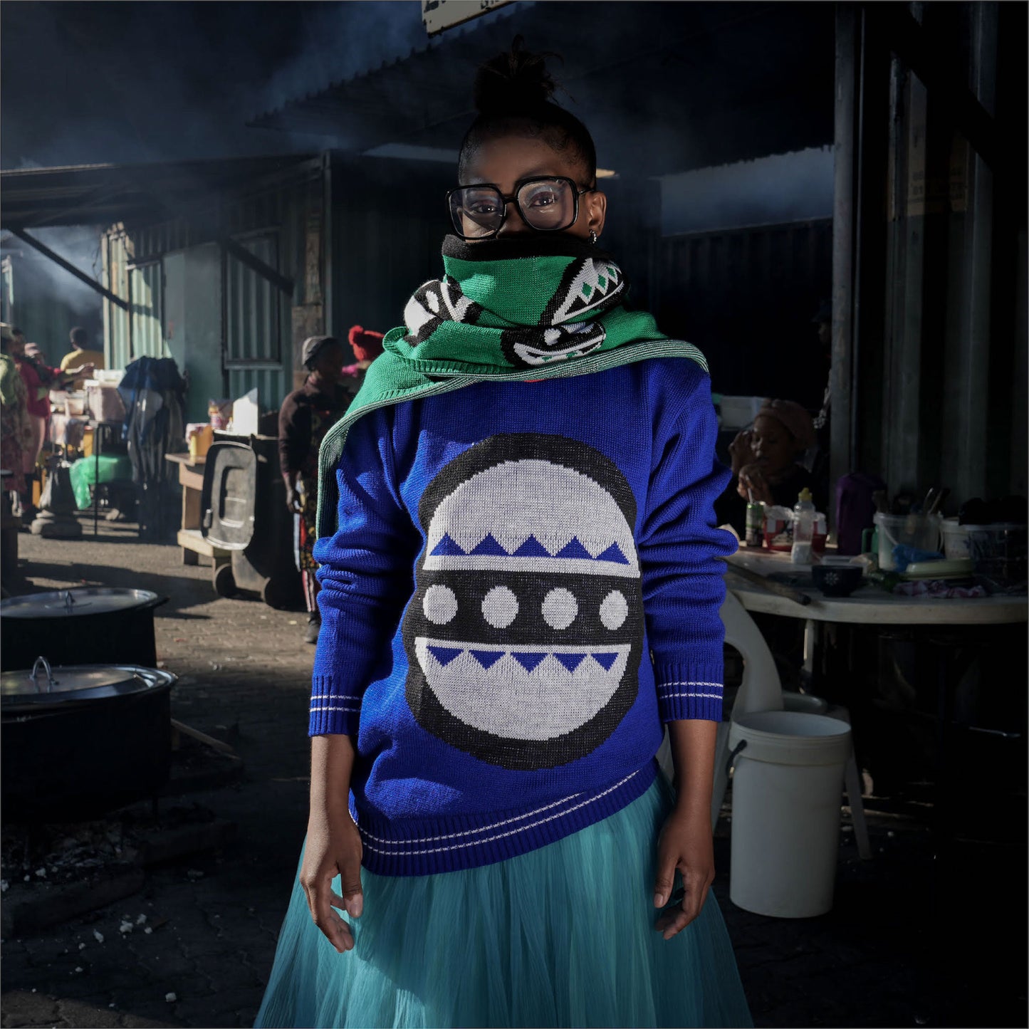 Isiqhaza Unisex Crewneck Big Blue