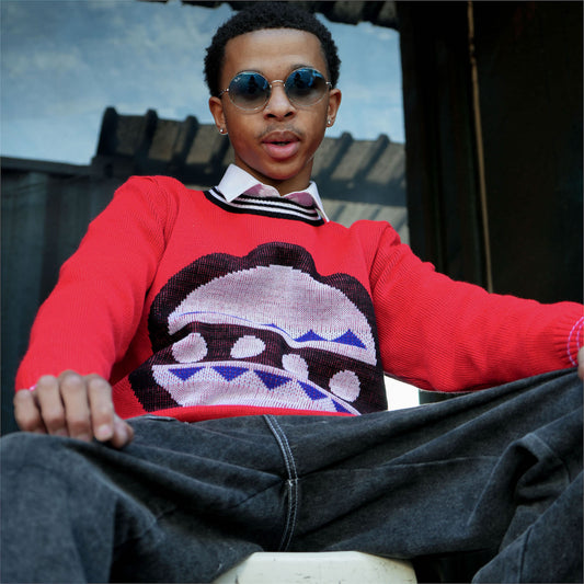 Isiqhaza Unisex Crewneck Big Red