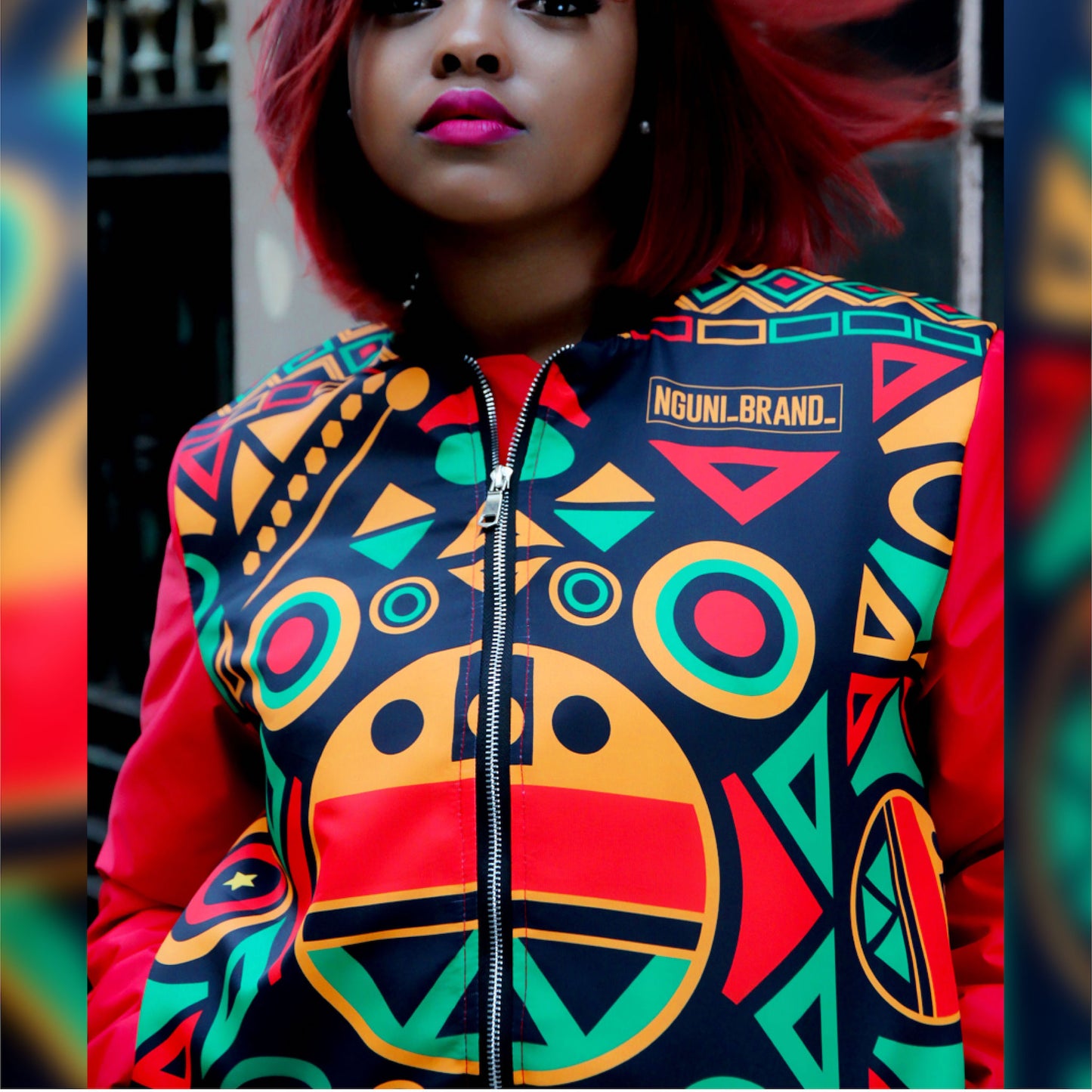 Iyana Bomber Jacket (Red)