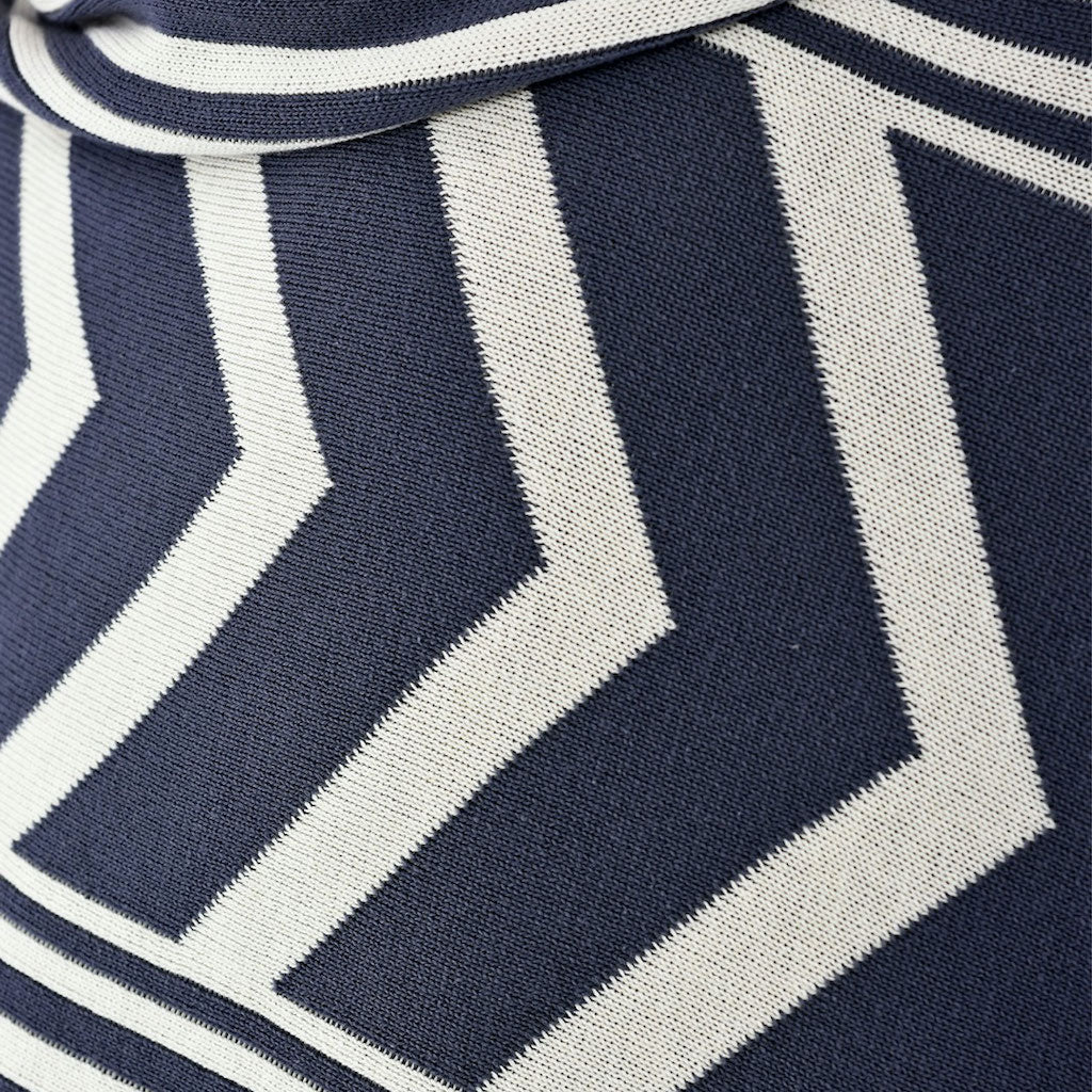ZG5422 Slate Ecru Zebra Poncho