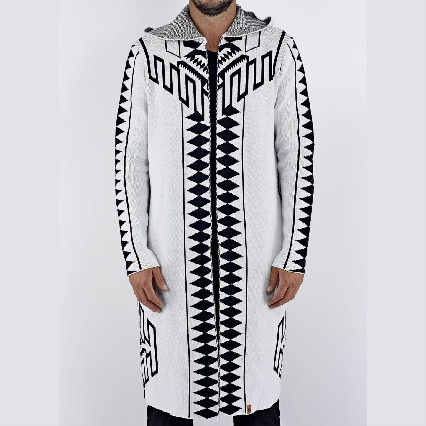 ZG5424 White Diamond Cotton Cardigan