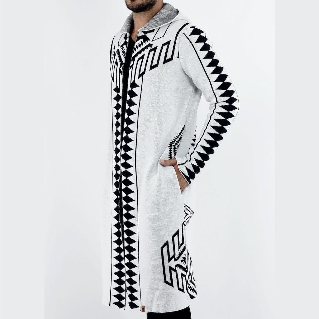 ZG5424 White Diamond Cotton Cardigan