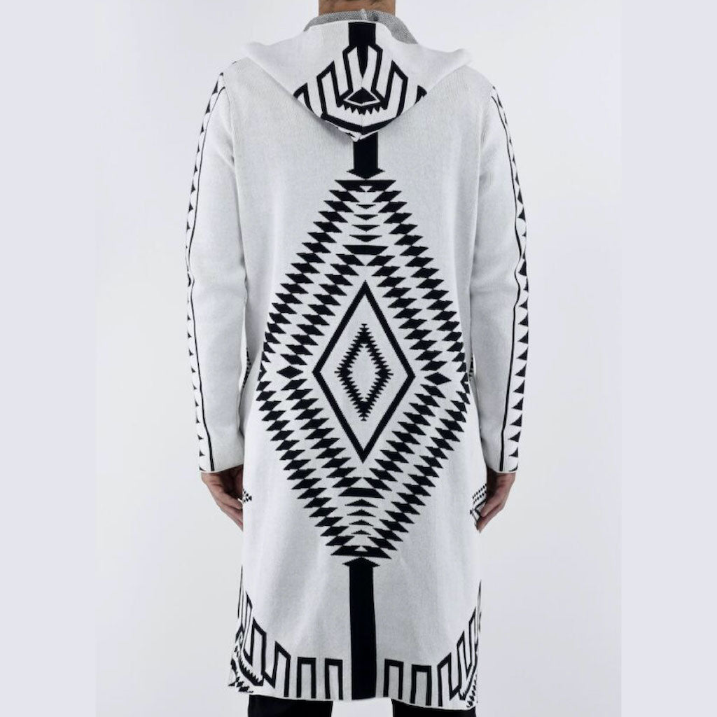 ZG5424 White Diamond Cotton Cardigan