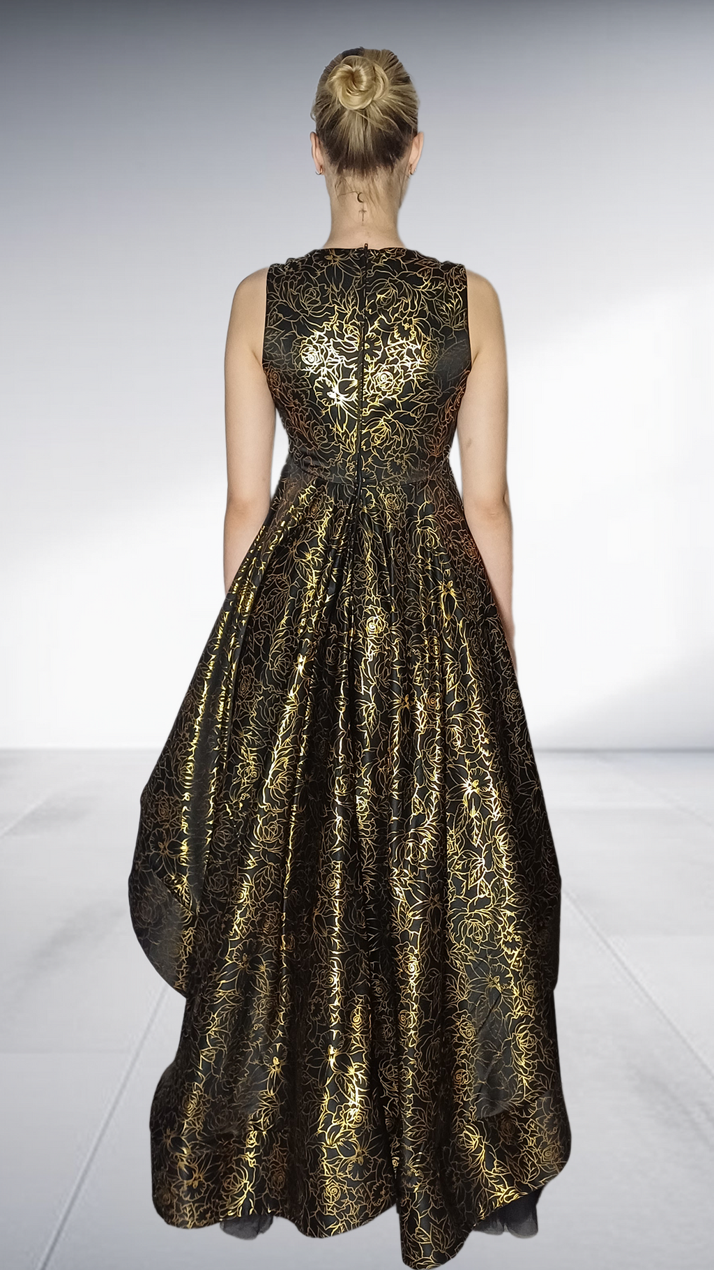 Kayla Stam Gold Brocade Peplum Top & Black Tulle Skirt Set AfricaRise Online Kayla Stam Gold Brocade Peplum Top & Black Tulle Skirt Set AfricaRise Online