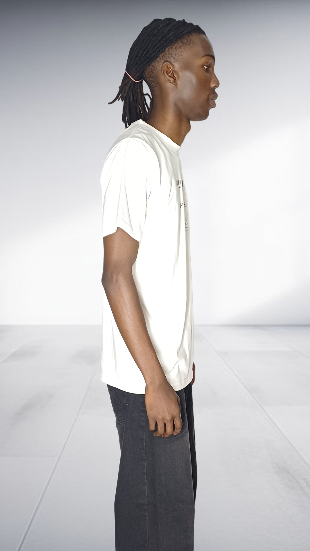 Imprint 'Yhu Abelungu' African Proverb T-Shirt - Cream