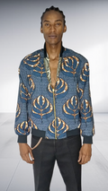 Mille Collines Reversible Akazi Bomber Jacket - Navy & Gold