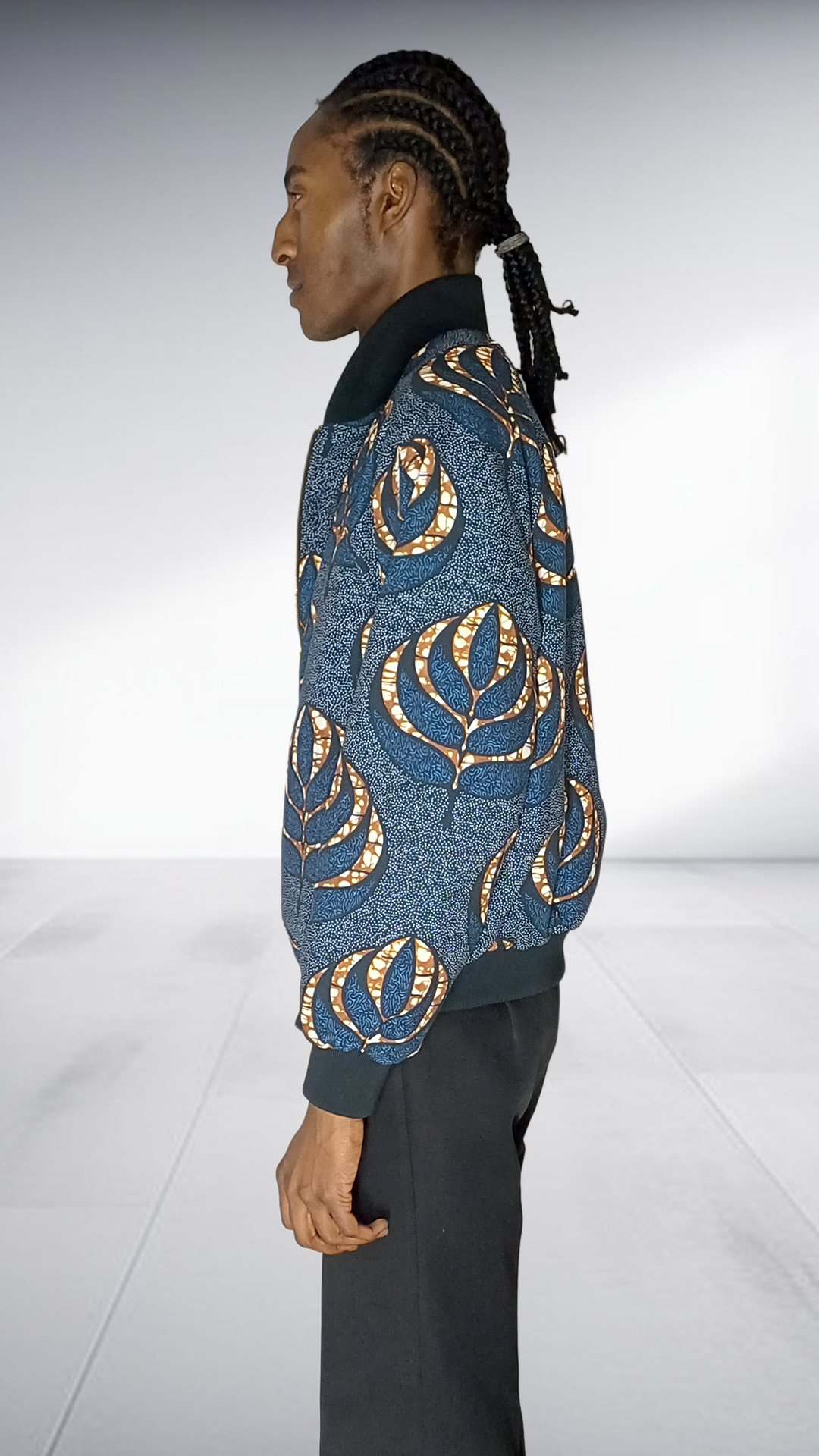 Mille Collines Reversible Akazi Bomber Jacket - Navy & Gold