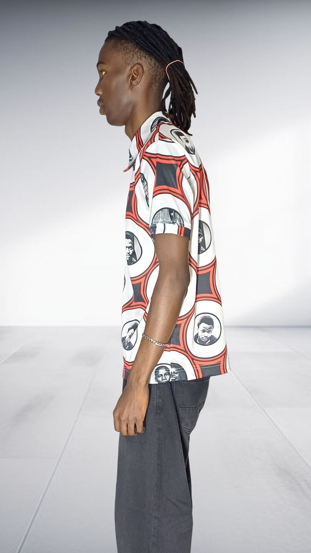 Imprint African Leaders Portrait Print Shirt - Red, White & Black