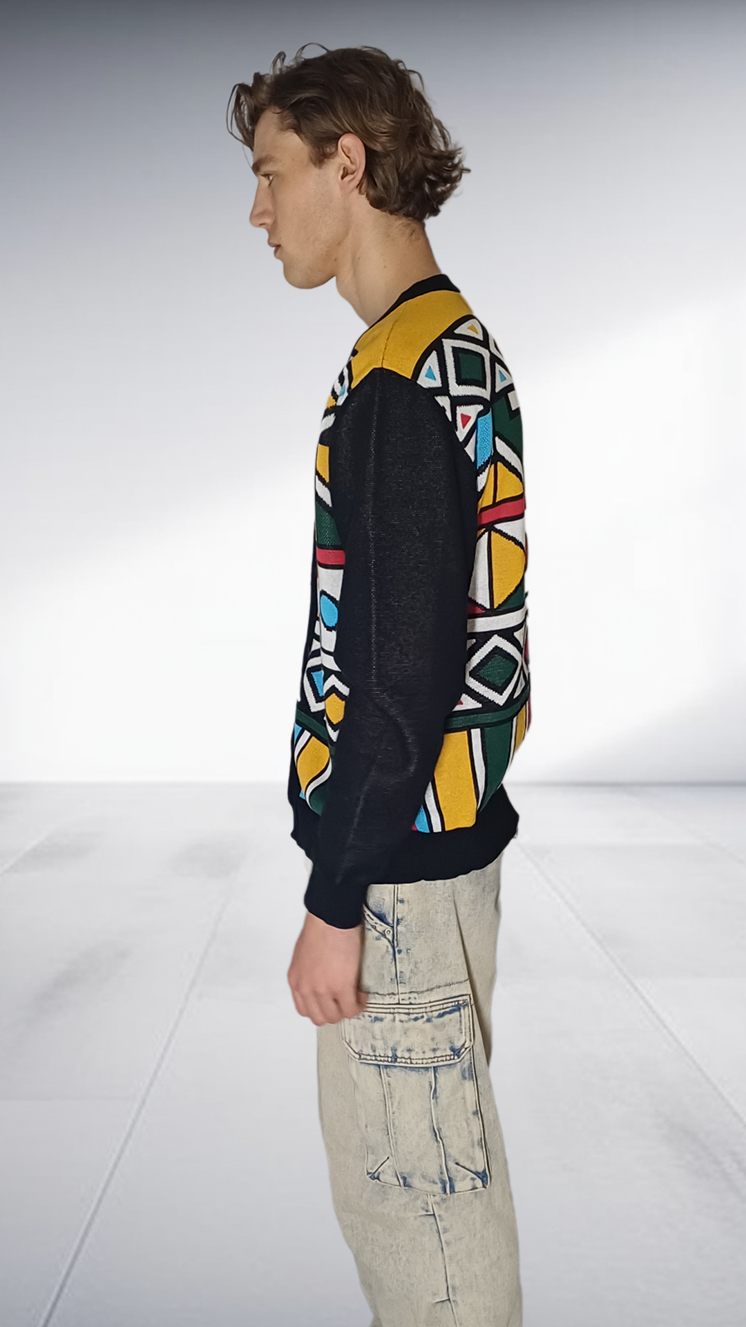 NguniBrand Thingo Ndebele Cardigan - Black & Multicolor
