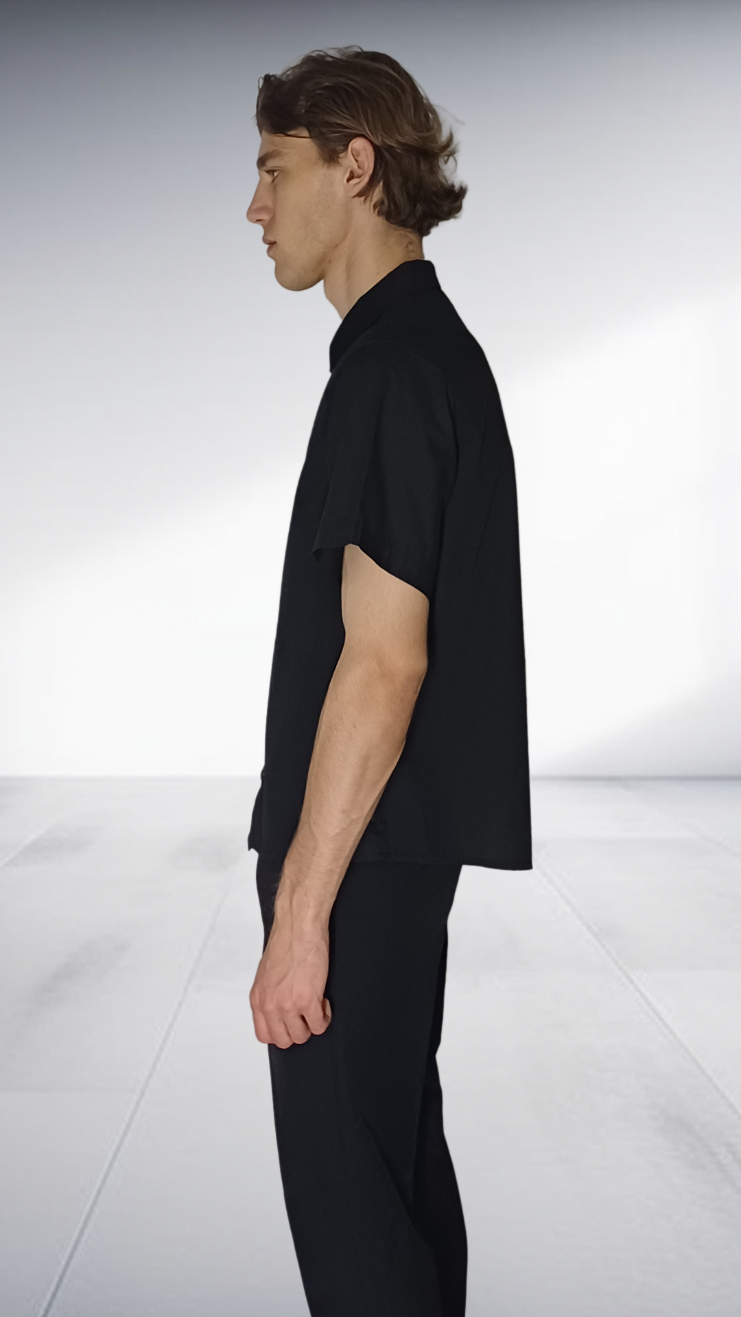Sipho Mbuto Minimalist Short Sleeve Shirt - Black