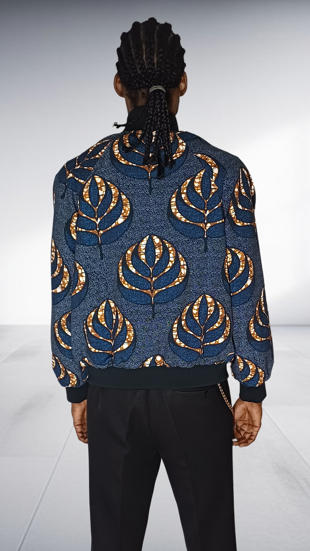 Mille Collines Reversible Akazi Bomber Jacket - Navy & Gold