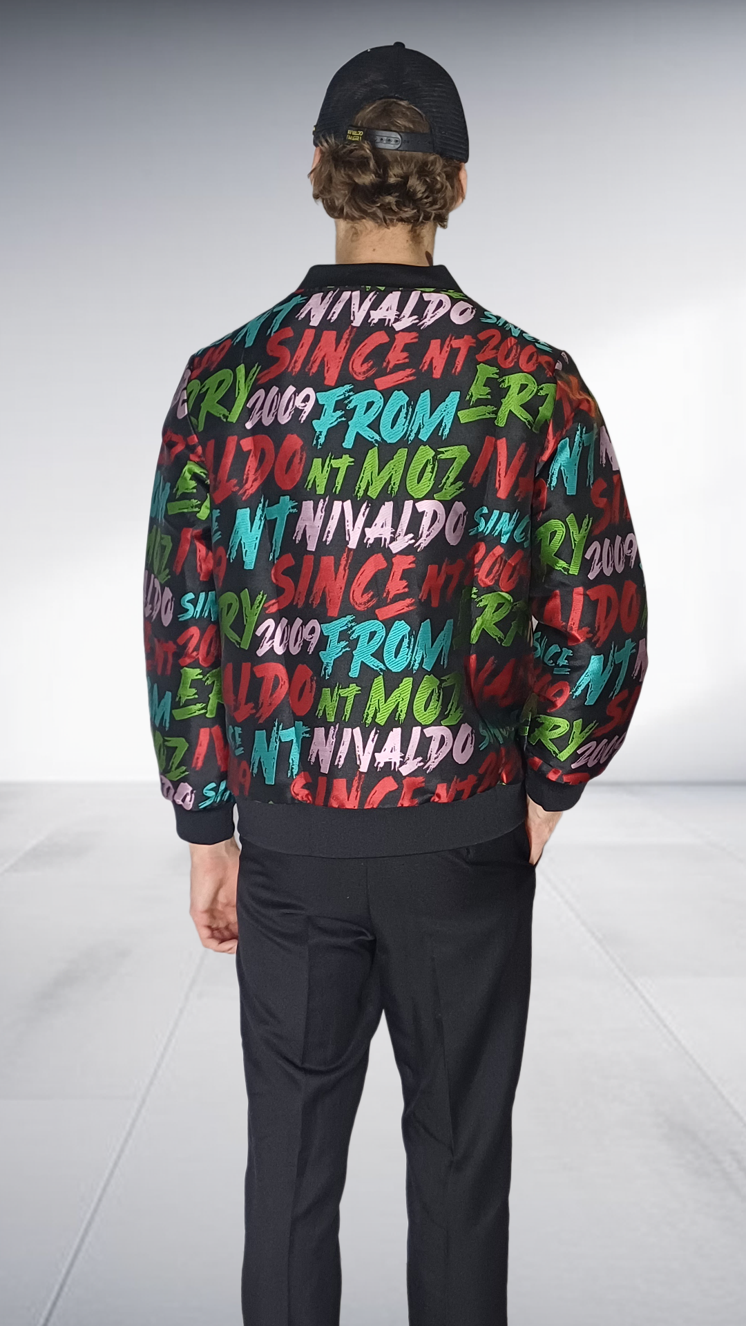 Nivaldo Thierry Graphic Print Bomber Jacket - Black Multicolor