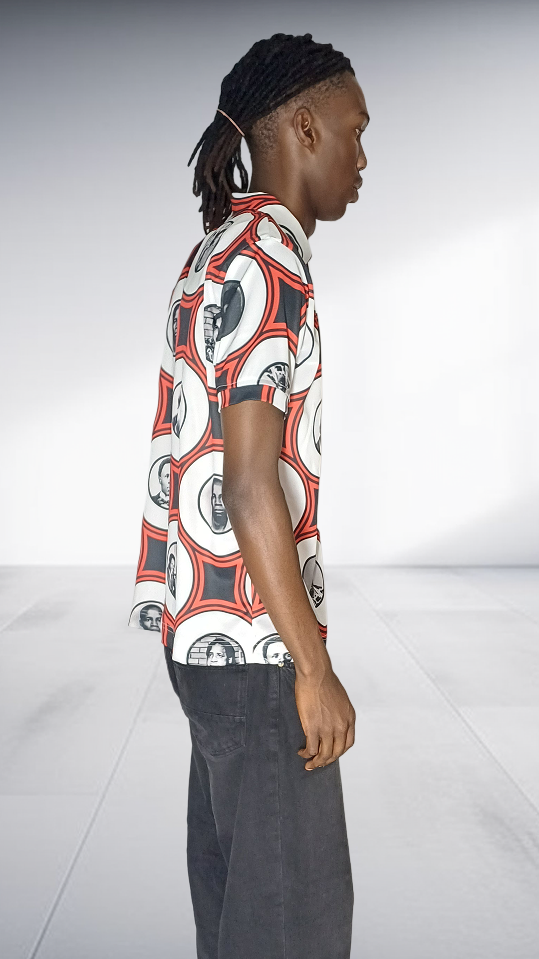 Imprint African Leaders Portrait Print Shirt - Red, White & Black