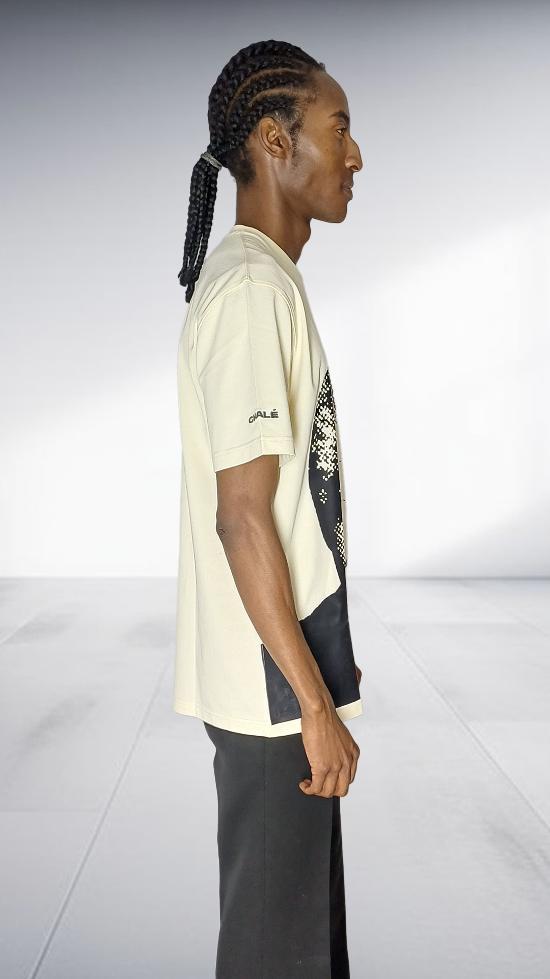 Chale Mandela Portrait Graphic T-Shirt - Cream