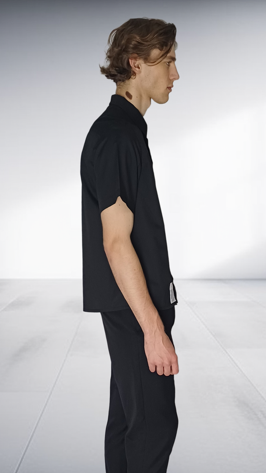 Sipho Mbuto Minimalist Short Sleeve Shirt - Black