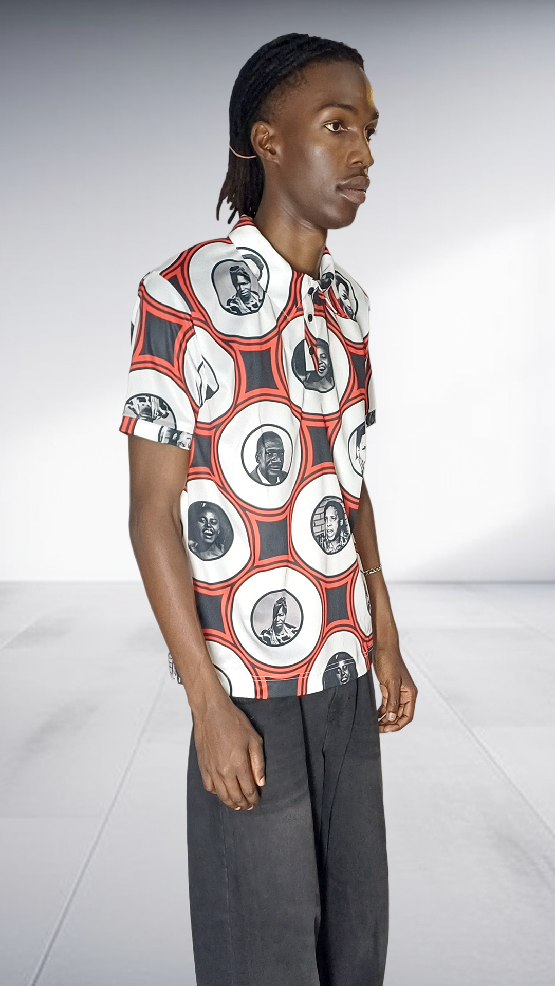 Imprint African Leaders Portrait Print Shirt - Red, White & Black
