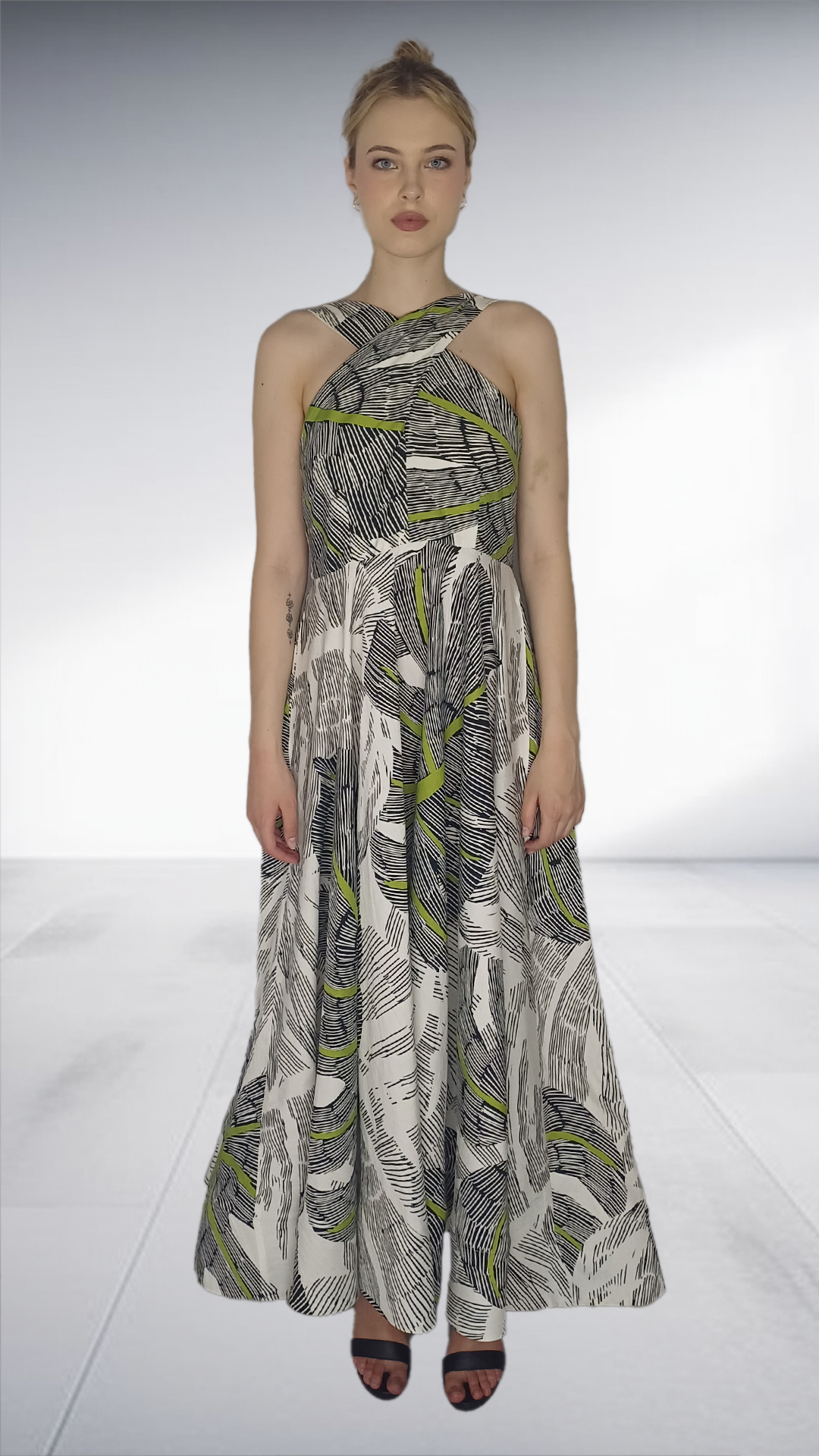 Thula Sindi - Claire Abstract Print Halter Maxi Dress