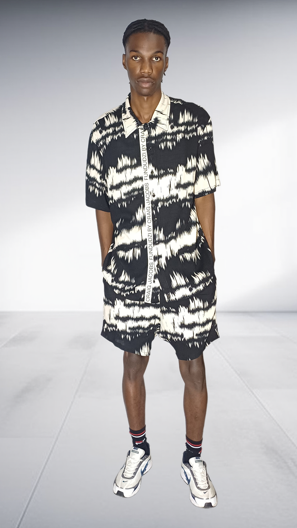 Fundundzi Tie-Dye Print Two-Piece Set - Black & White – Two-Piece Set | AfricaRise