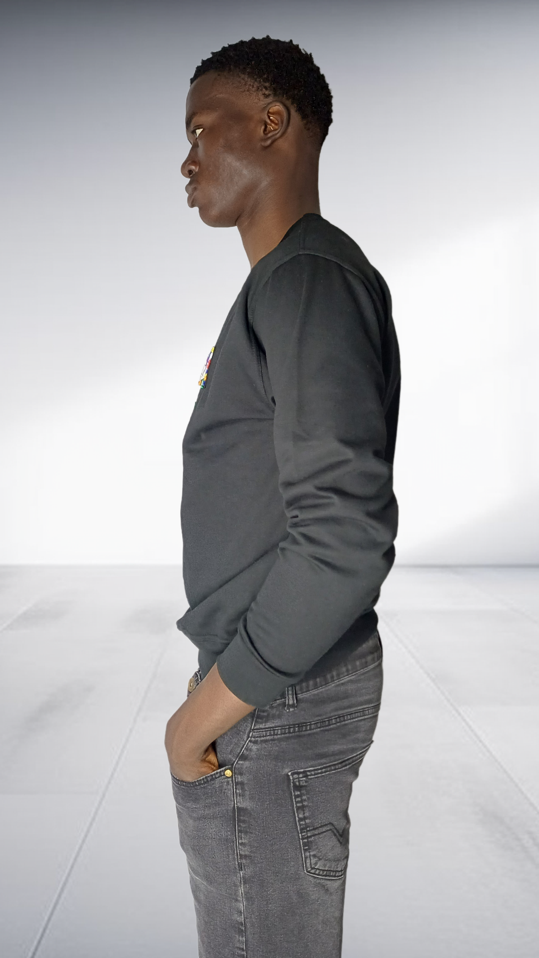 Thula Sindi Beaded Logo Sweatshirt - Black