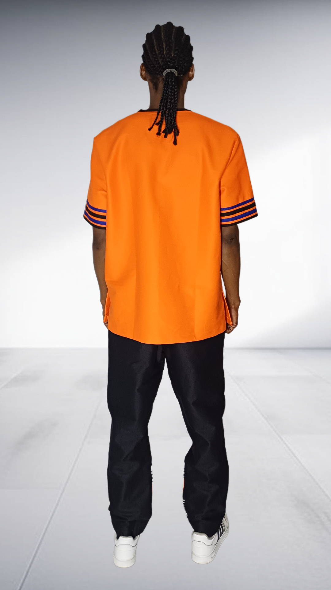 Ephymol Mbaco Xhosa Two-Piece Set - Orange & Navy