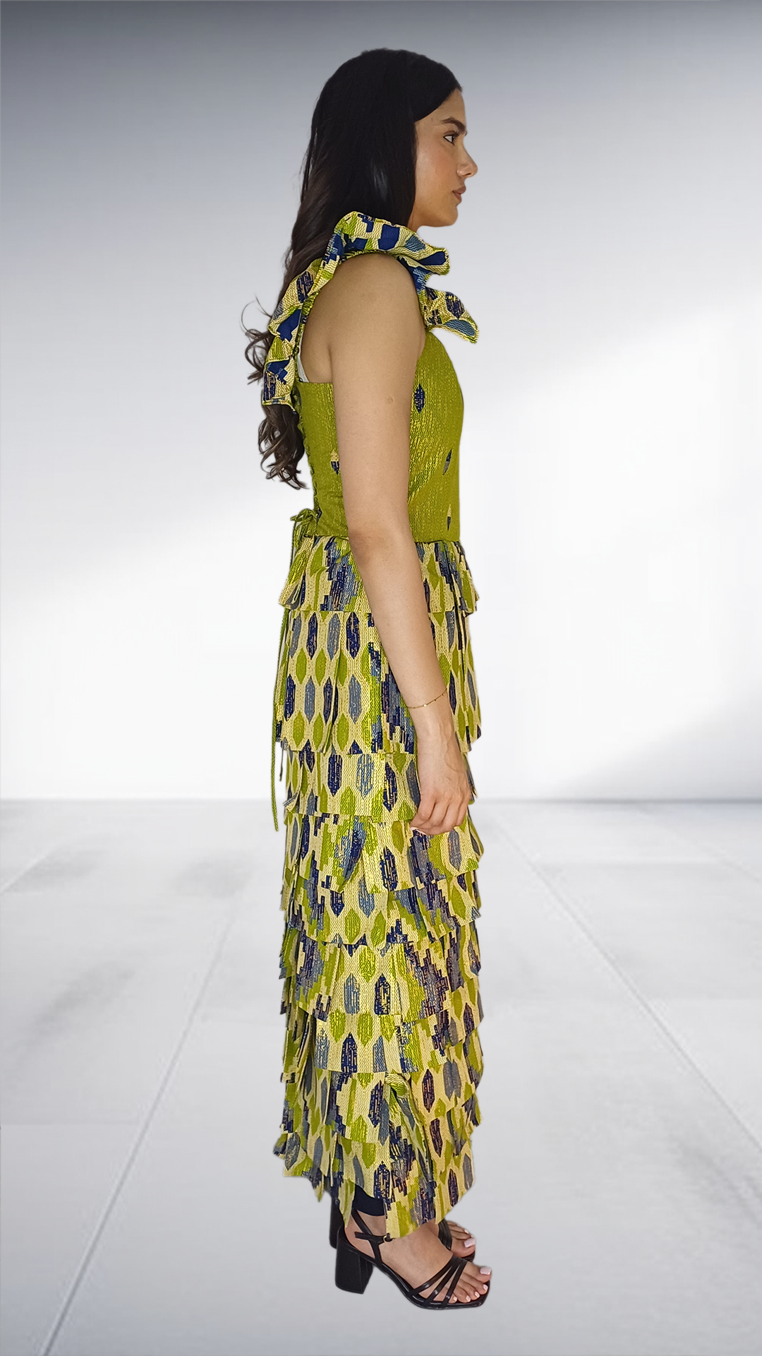 Yellow Tiered Maxi Dress