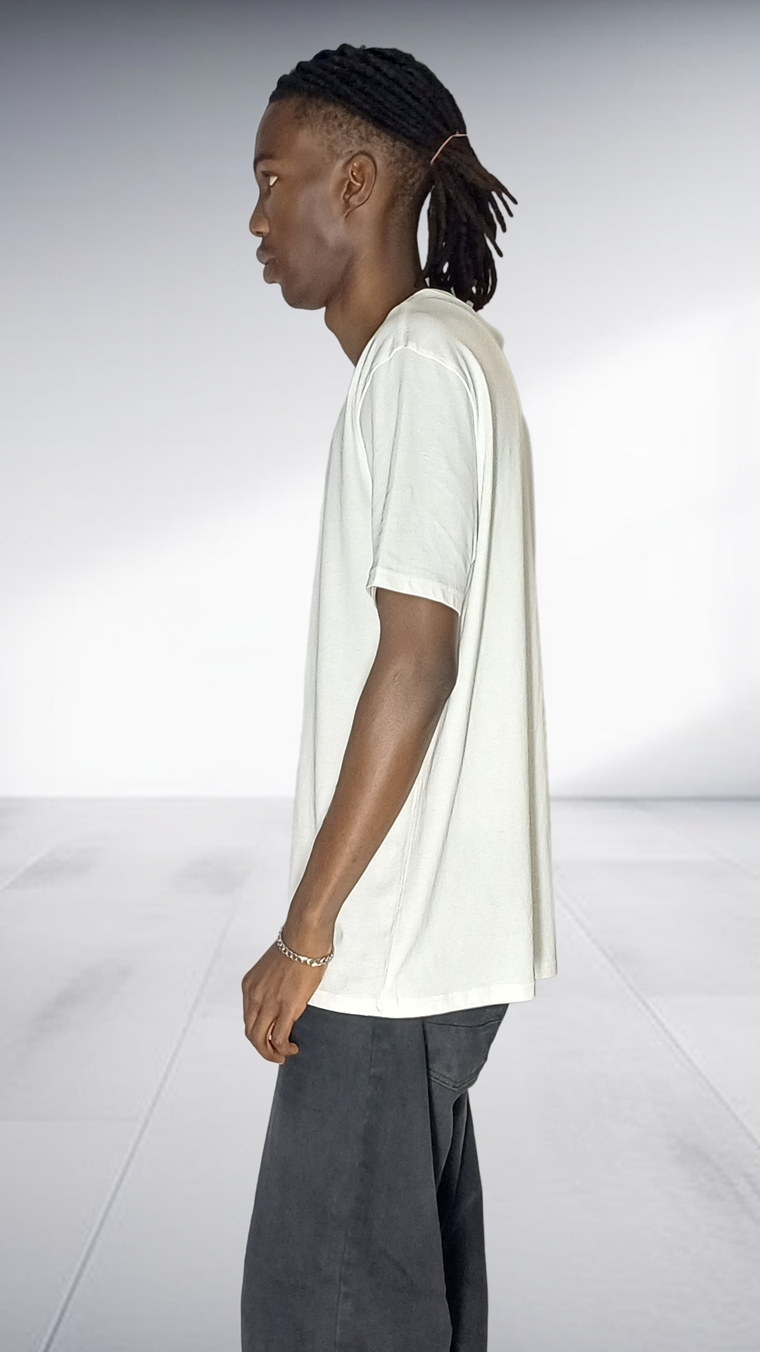 GAE Africa Logo T-Shirt - Cream with African Print