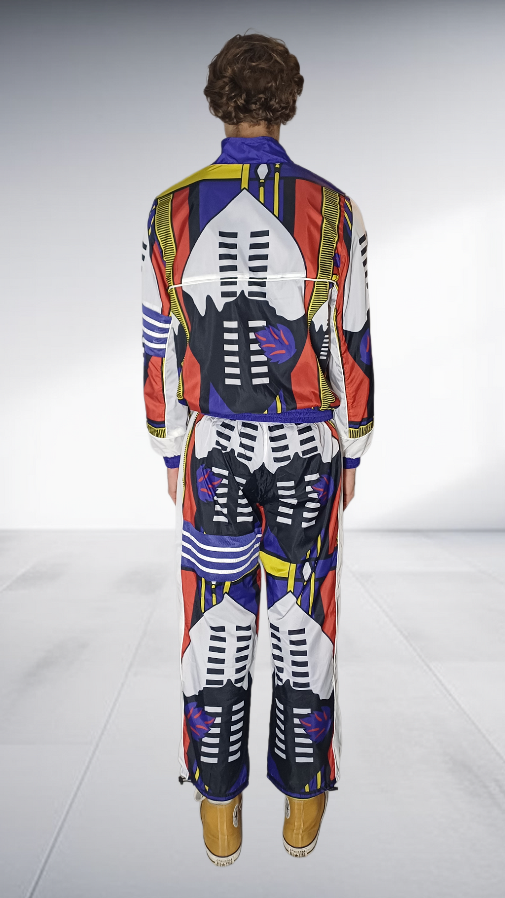 NguniBrand Ndebele Print Tracksuit - Royal Blue & Multicolor – Tracksuit, view 4 | AfricaRise