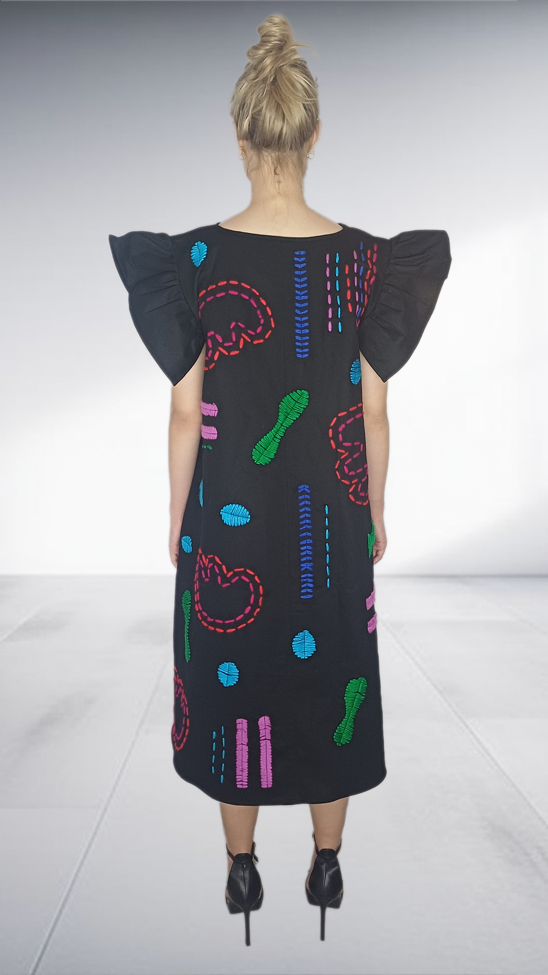 Isabel De Villiers Doodle Hand Embroidery Dress