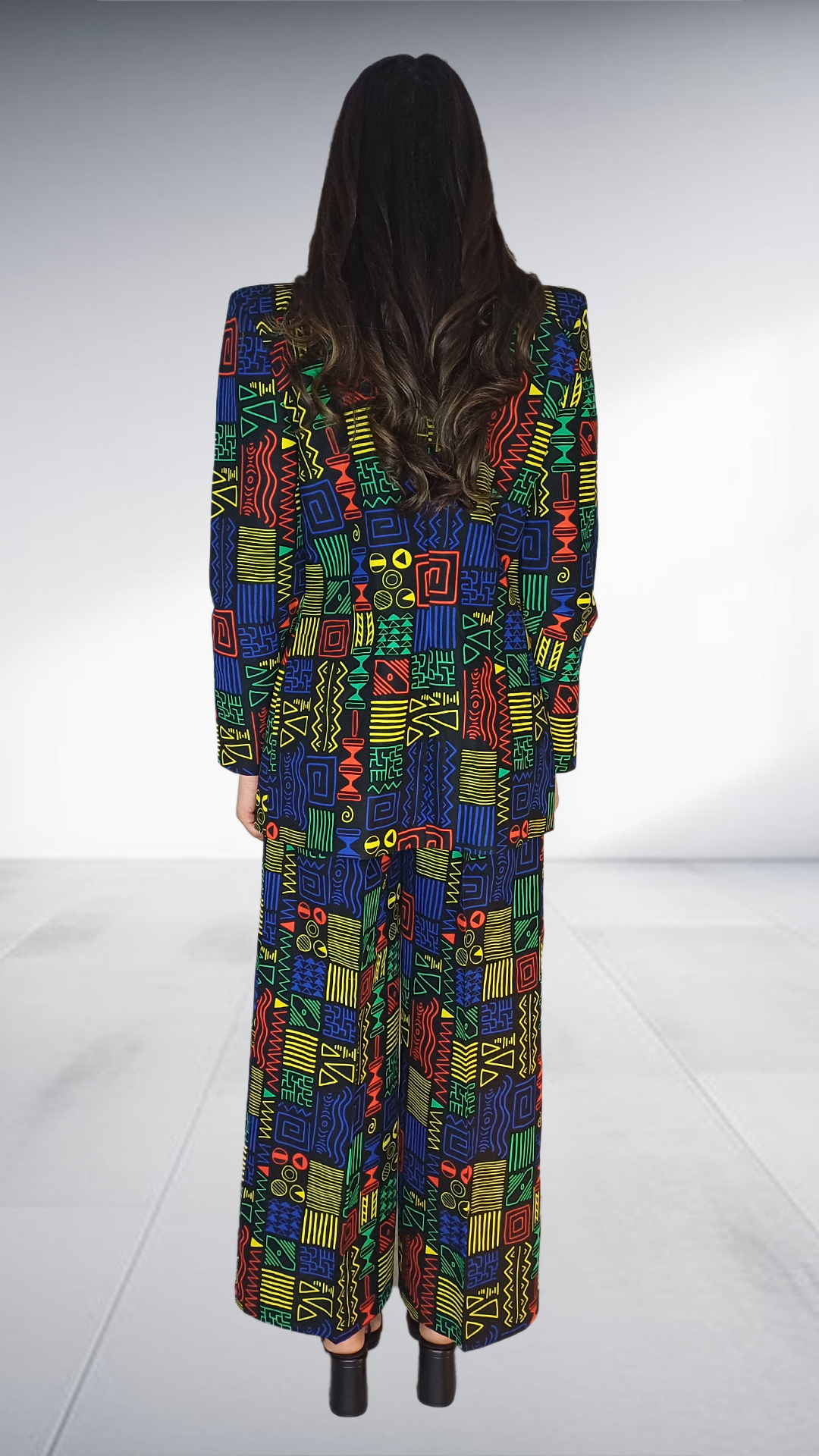 LOLO D African Print Blazer Suit