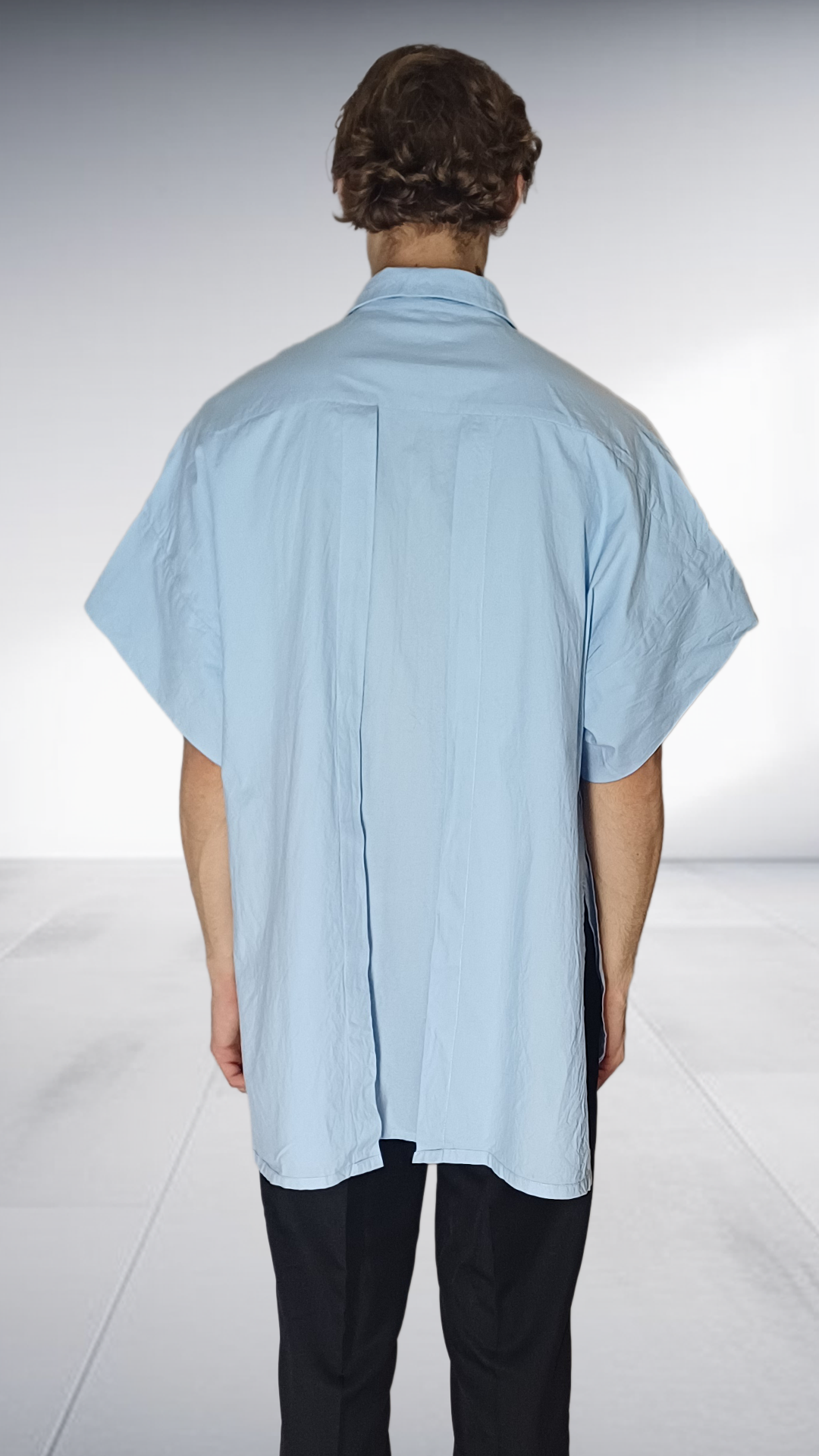 Sipho Mbuto Oversized Short Sleeve Shirt - Sky Blue
