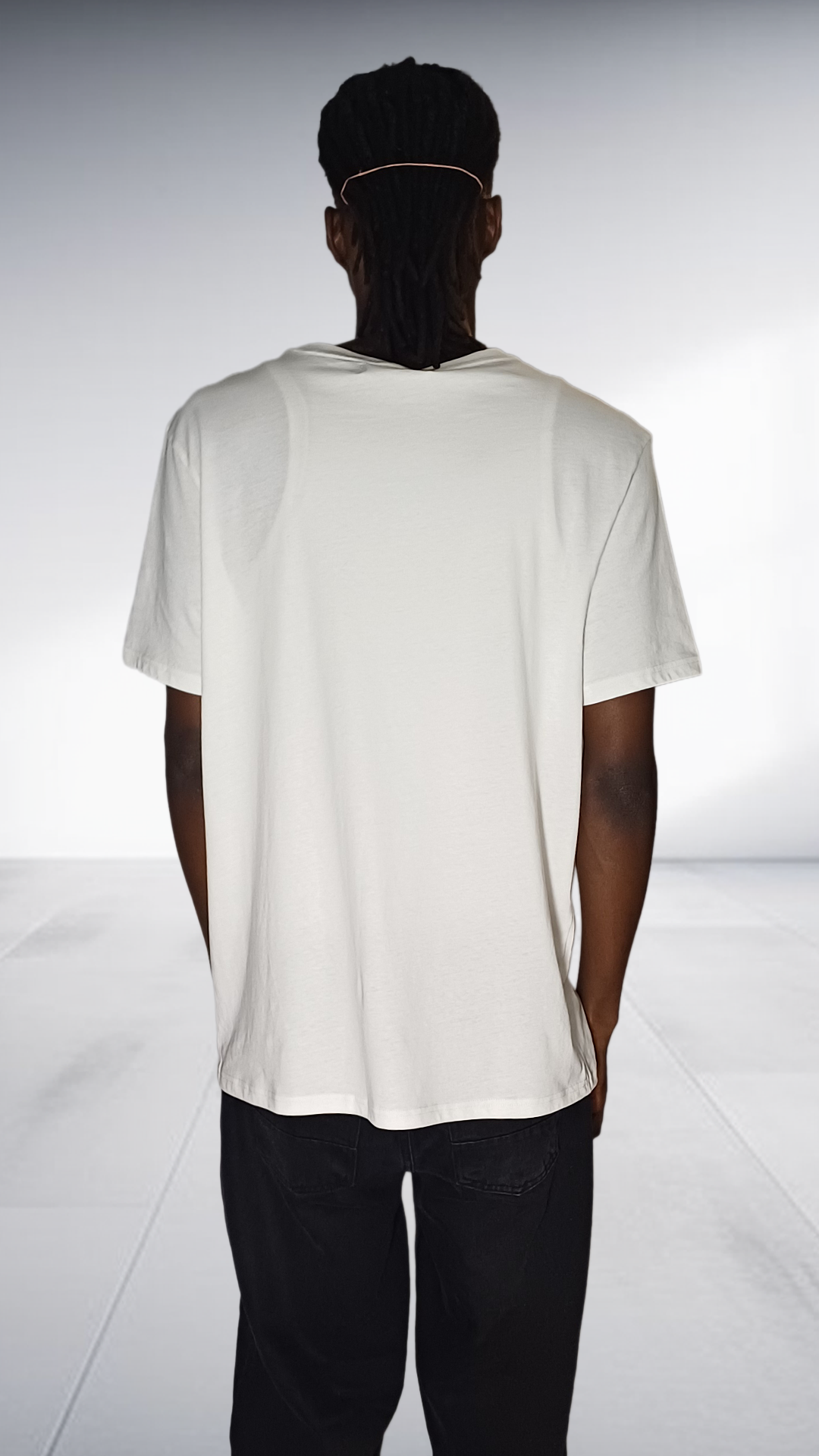 GAE Africa Logo T-Shirt - Cream with African Print