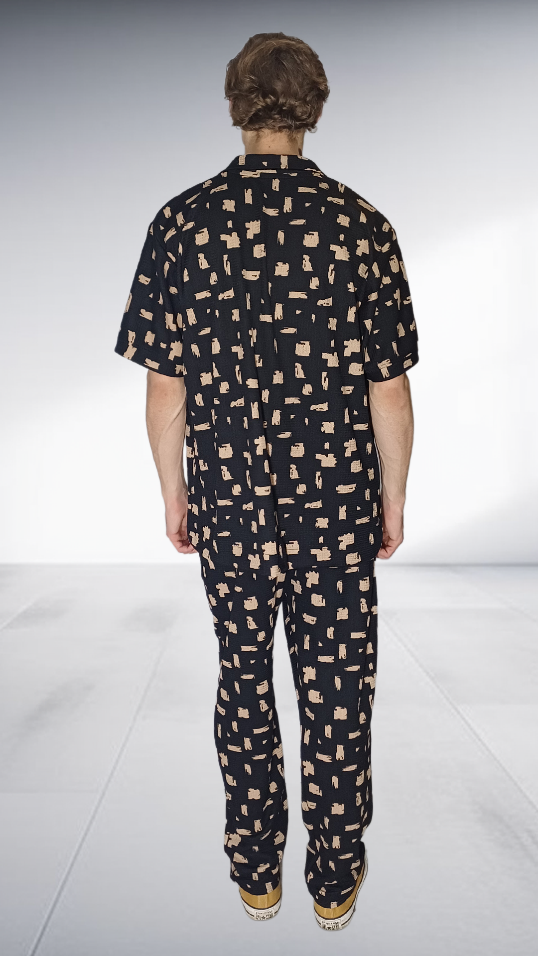 ZIMKHITHA Black Printed Shirt & Pants Set