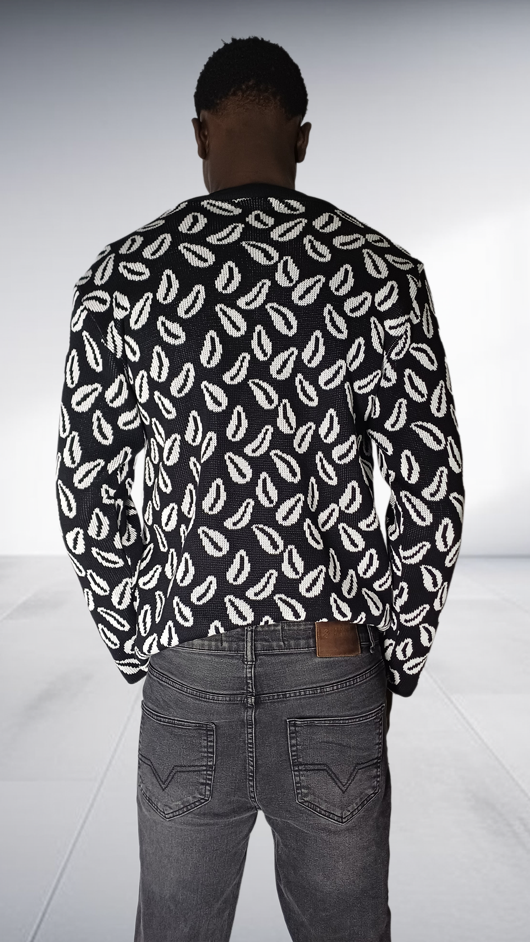 Thula Sindi Cowrie Shell Pattern Cardigan - Black & White