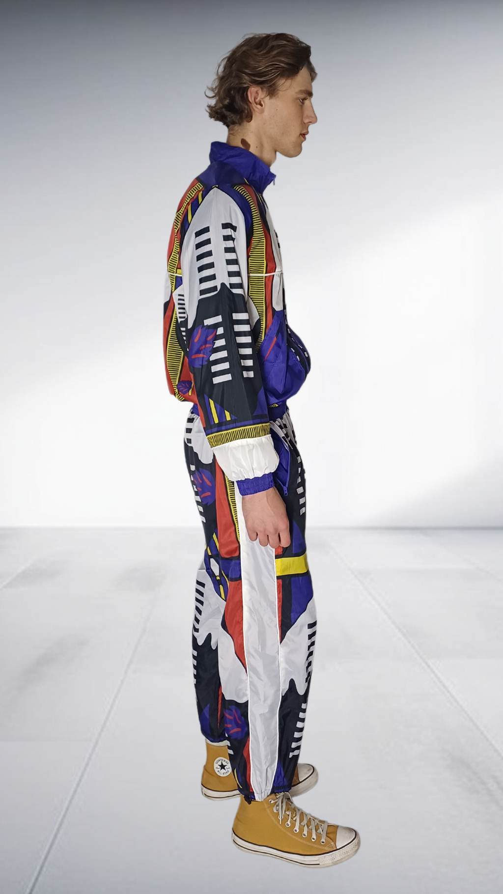 NguniBrand Ndebele Print Tracksuit - Royal Blue & Multicolor – Tracksuit, view 5 | AfricaRise