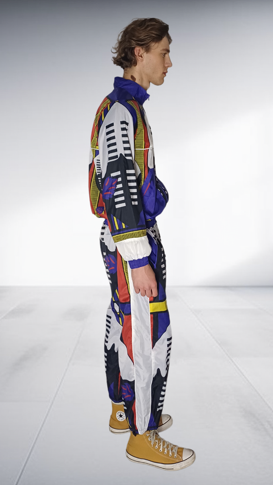 NguniBrand Ndebele Print Tracksuit - Royal Blue & Multicolor