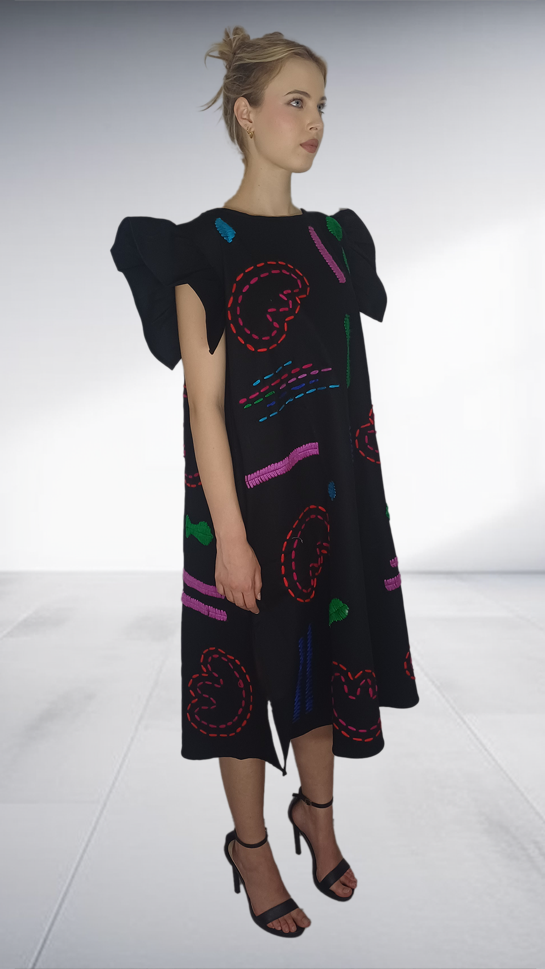 Doodle Hand Embroidery Dress