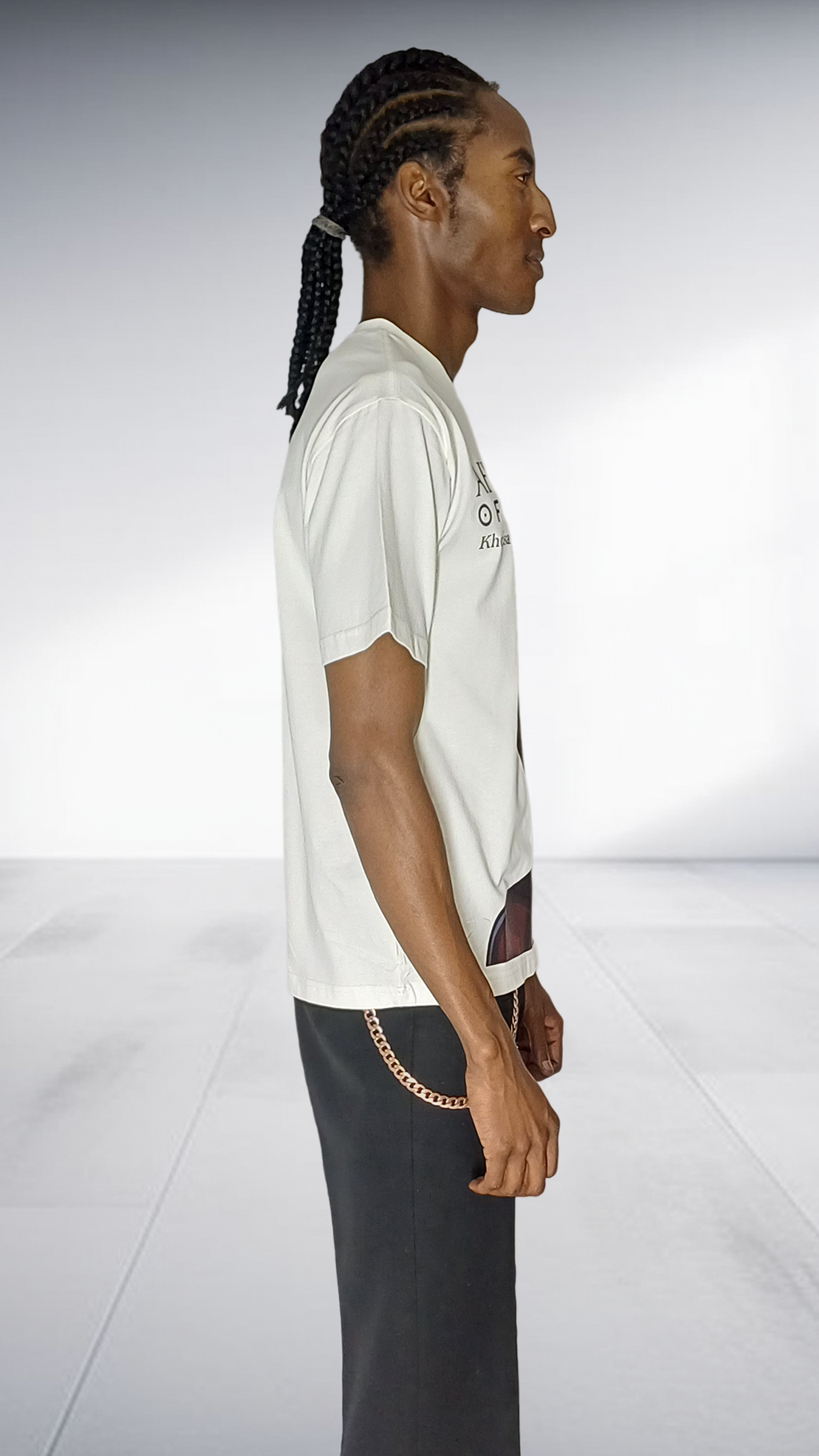 Afrikanswiss Graphic Portrait T-Shirt - Cream