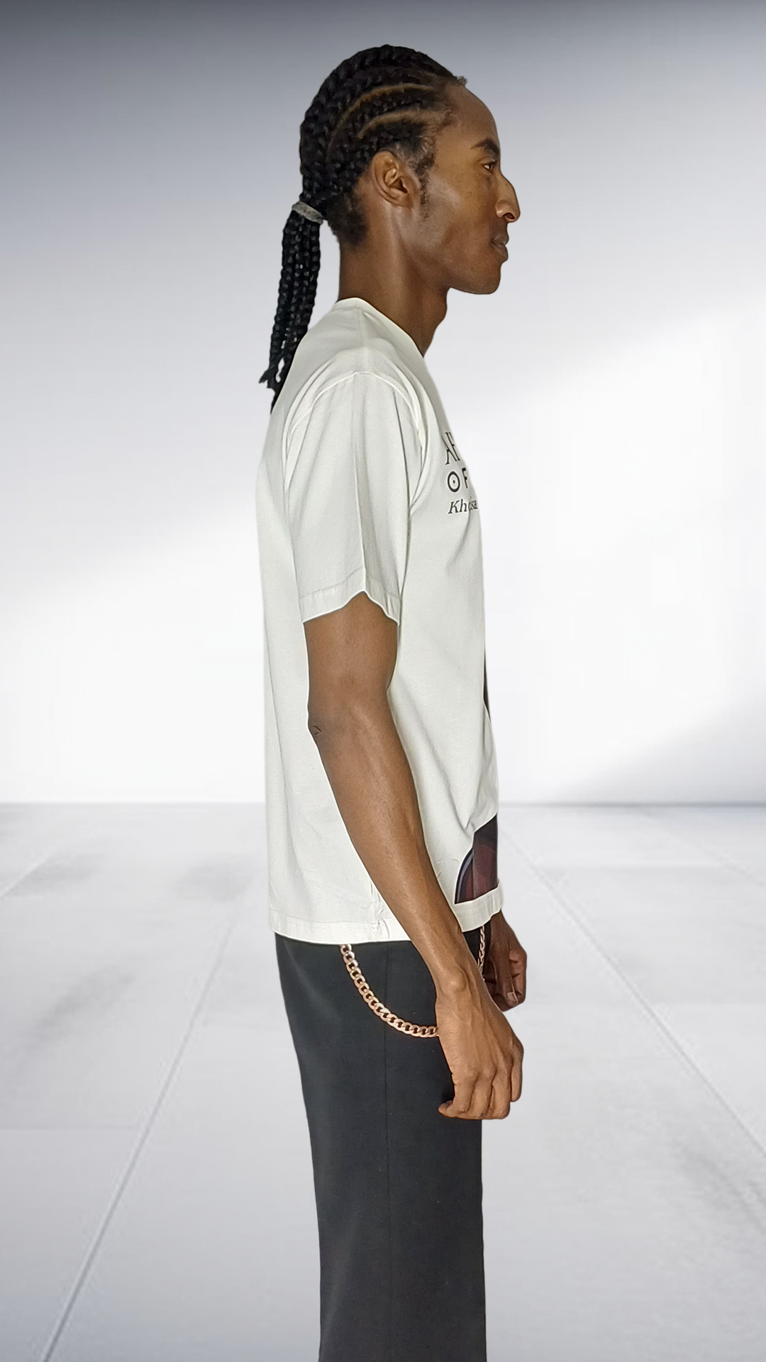 Afrikanswiss Graphic Portrait T-Shirt - Cream