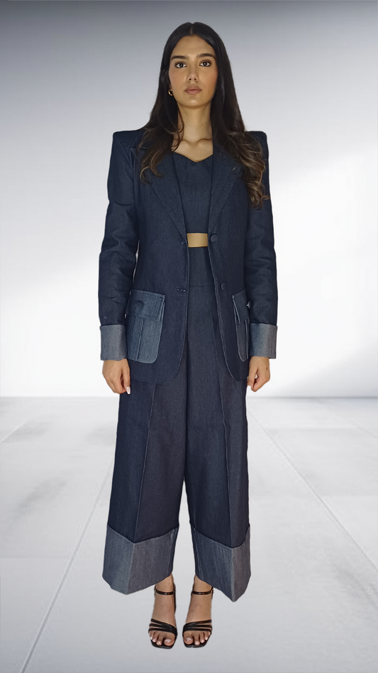 Denim Two-Tone Suit