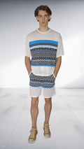 NguniBrand Nqadu Knit Two-Piece Set - Cream & Blue