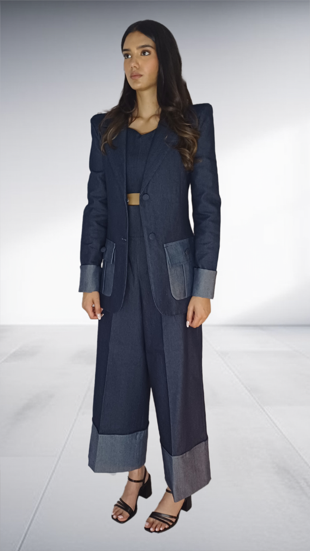 LOLO D Denim Two-Tone Suit
