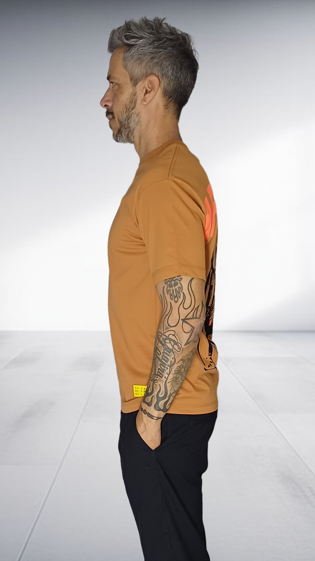 SE7EN HEART BEATS Africa Season Couple Graphic T-Shirt - Caramel & Coral