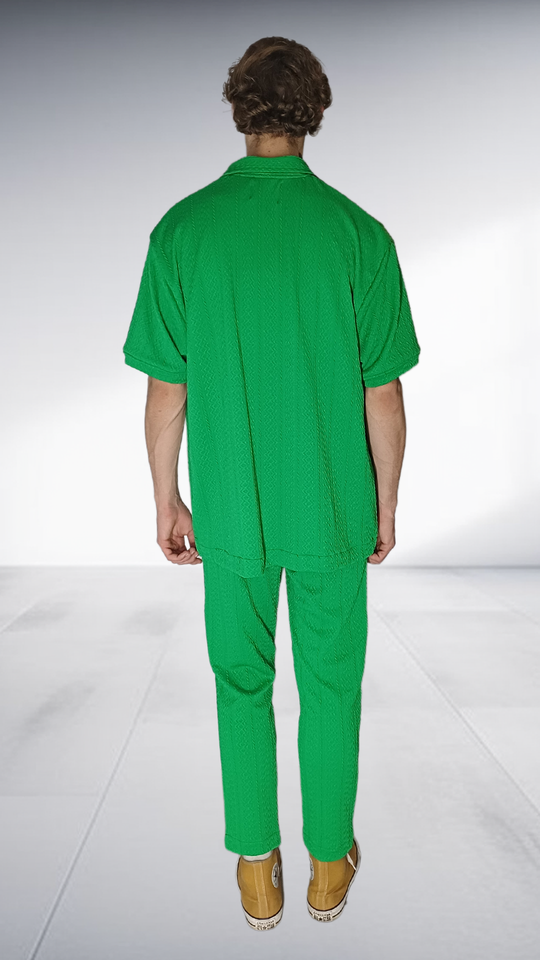 ZIMKHITHA Green Polo & Pants Two-Piece Set