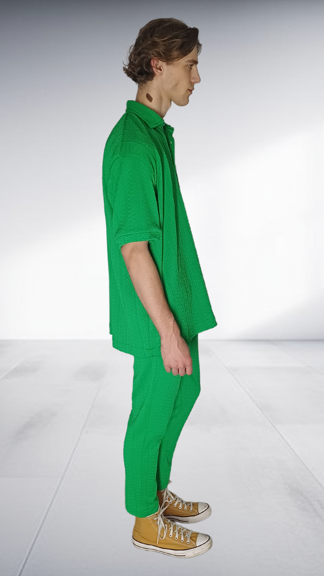 ZIMKHITHA Green Polo & Pants Two-Piece Set