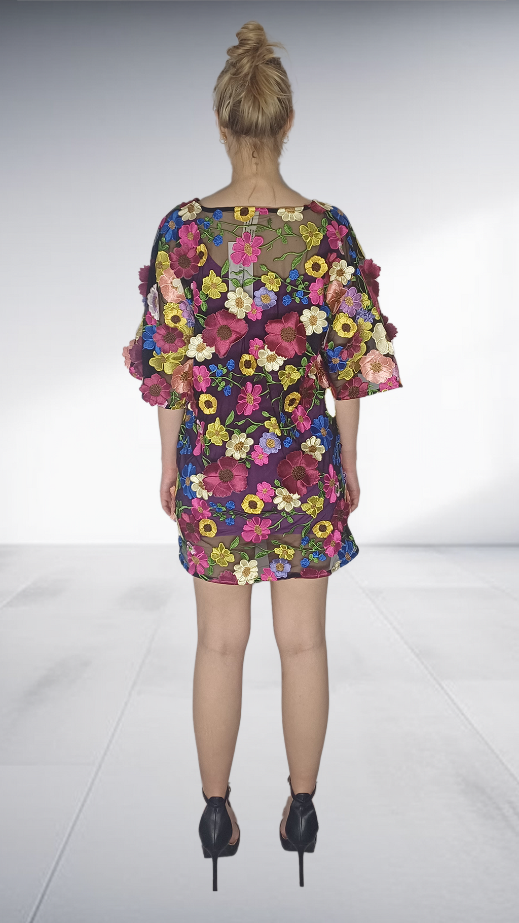 Isabel De Villiers 3D Floral Embroidered Tunic Dress