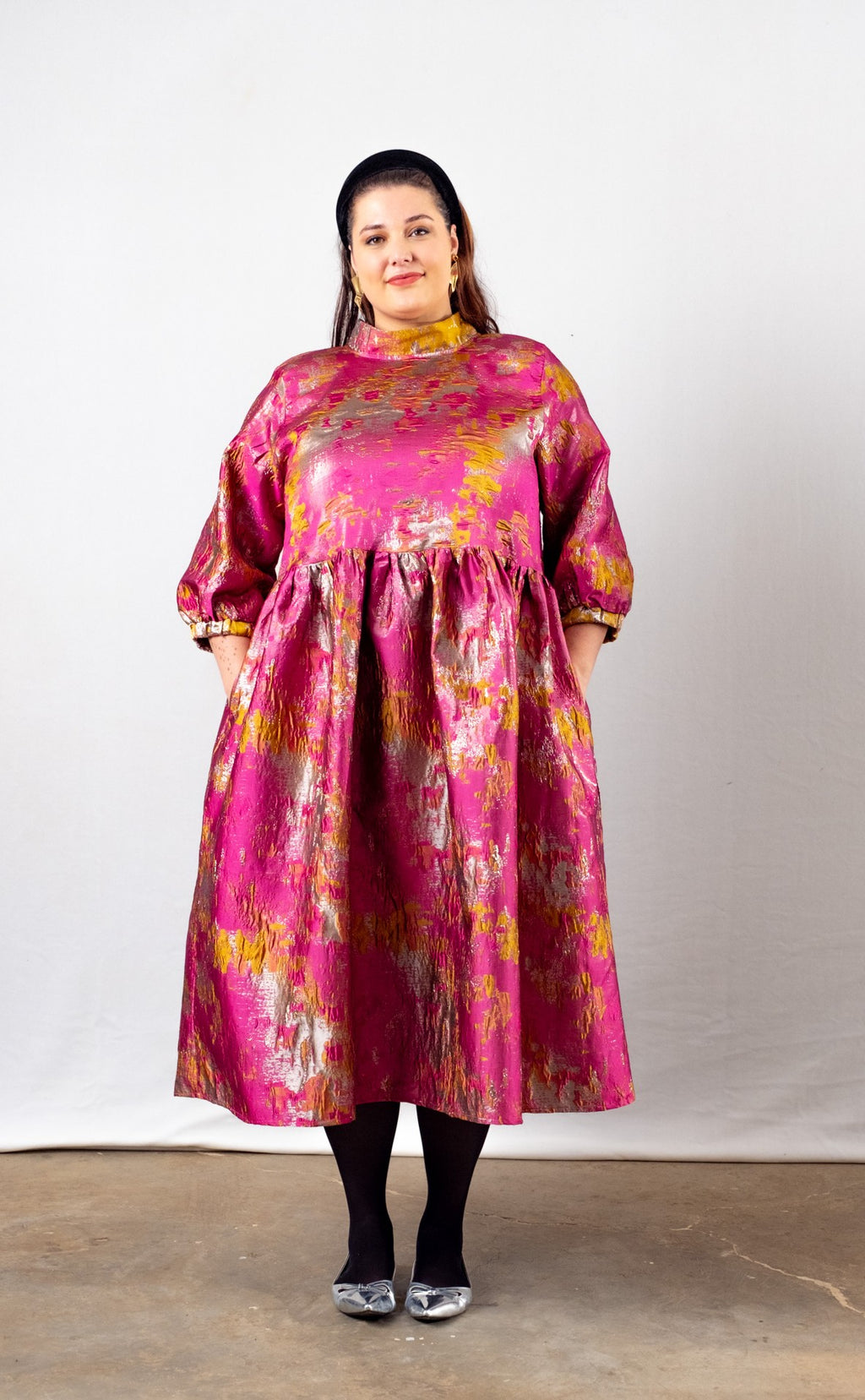 BOW BROCADE DRESS – brocade Dress, view 4 | AfricaRise