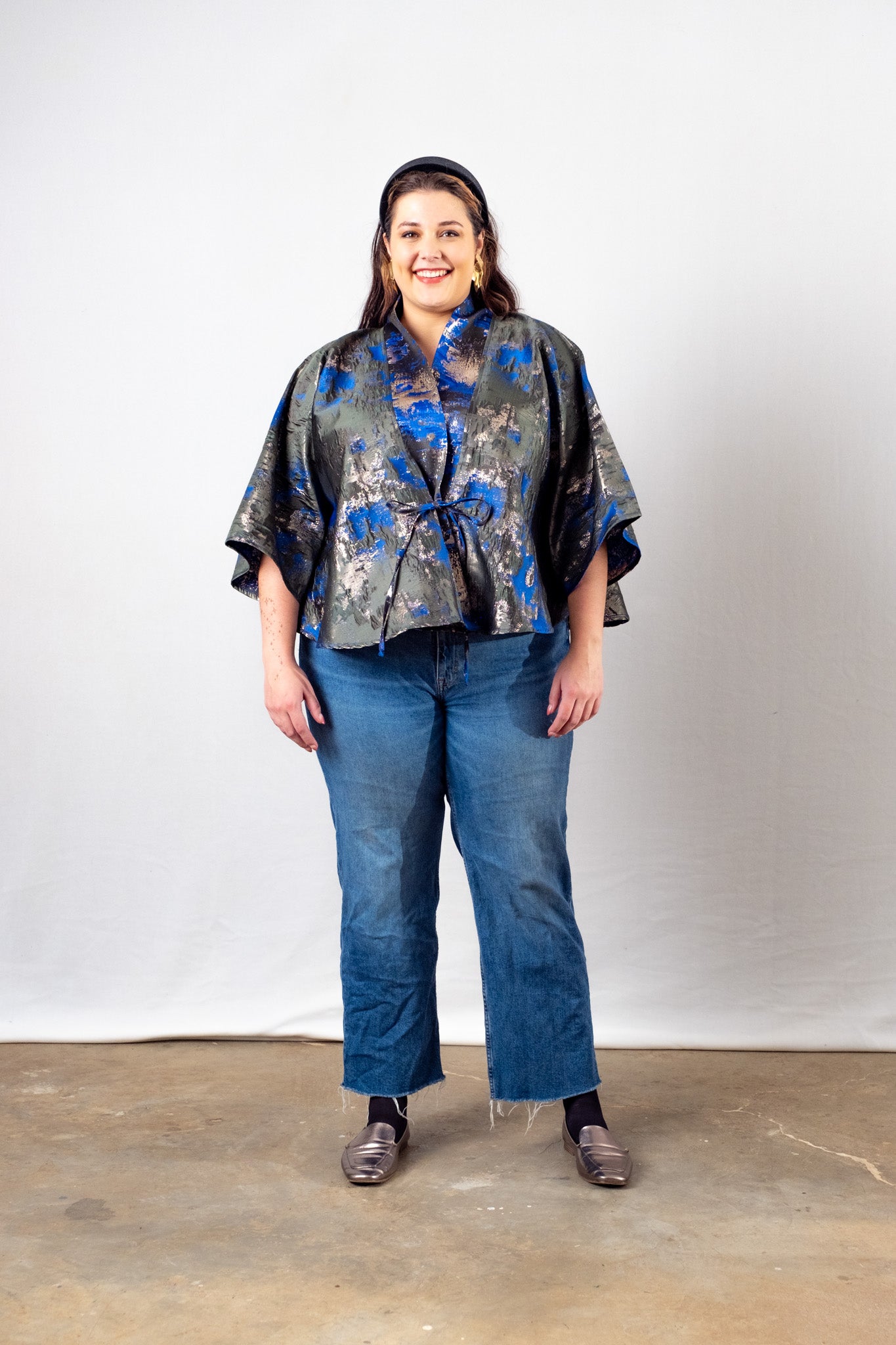 CROPPED BROCADE TOP